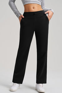 Women Wide Leg Relaxed Fit Mid Waist Yoga Lounge Pants