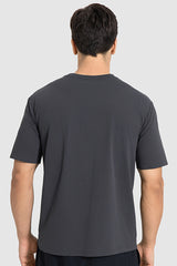 Men Round Neck Plain Breathable Loose Casual Sport Quick-Dry Short Sleeve T-Shirt