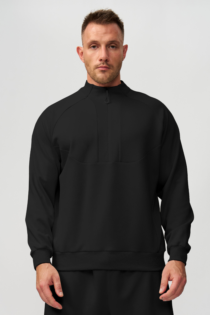 Men's Half-Zip Mock Neck Thermal Sweatshirt
