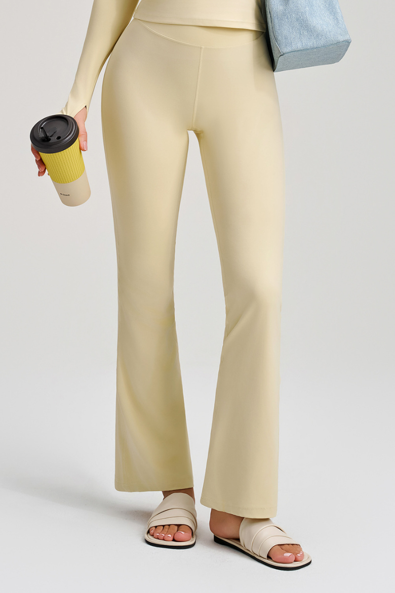 High-waist, seamless fitness pants