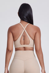 Women'S Yoga Backless Cross Stretch Bra Tank Top
