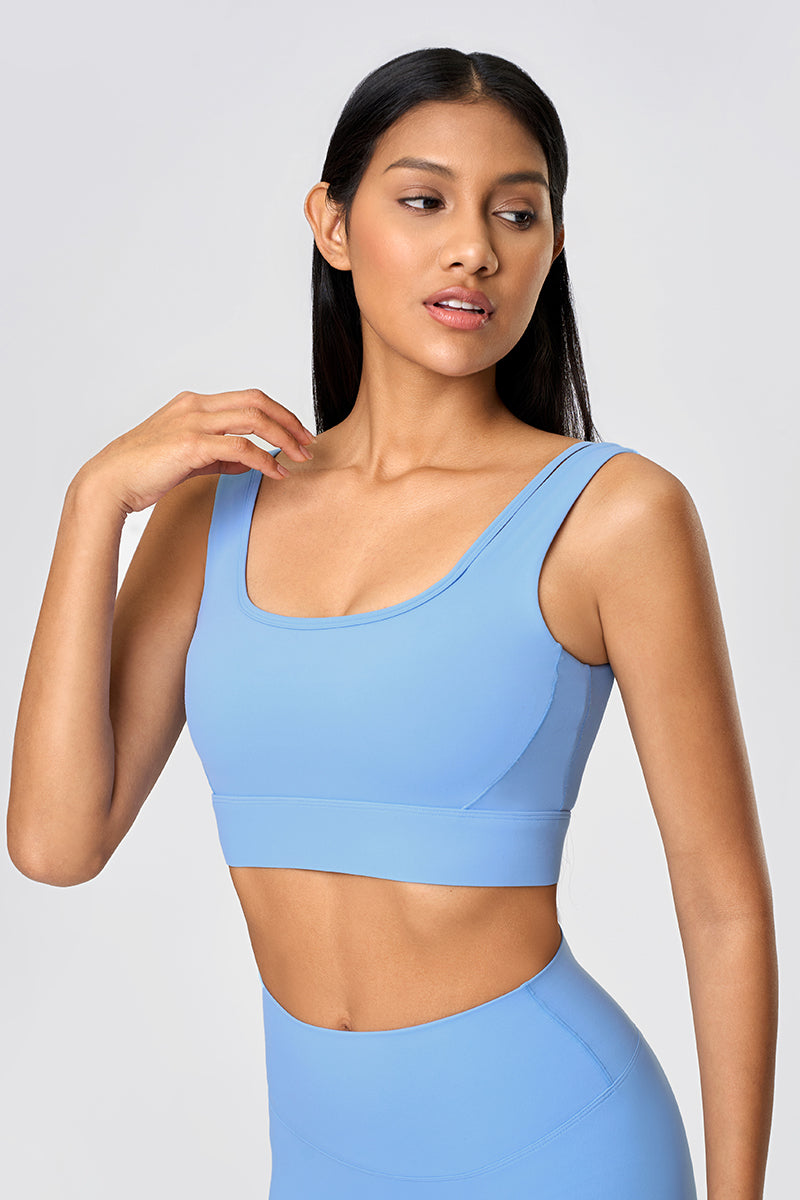 Women Shockproof Lift Hollowed Back Naked-Feel Yoga Sports Bra