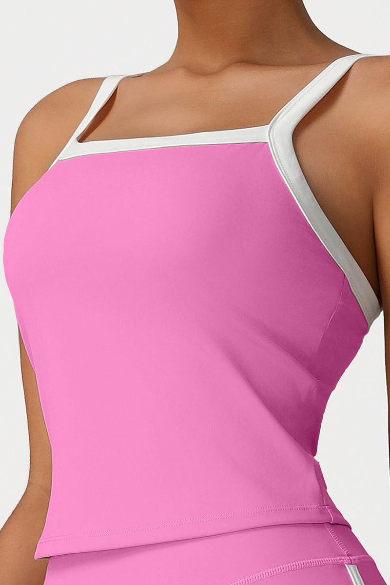 Women Color Block Yoga Sleeveless Tank Tops