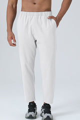 Men Quick-Dry Stretch Woven Straight Leg Outdoor Running Fitness Pants