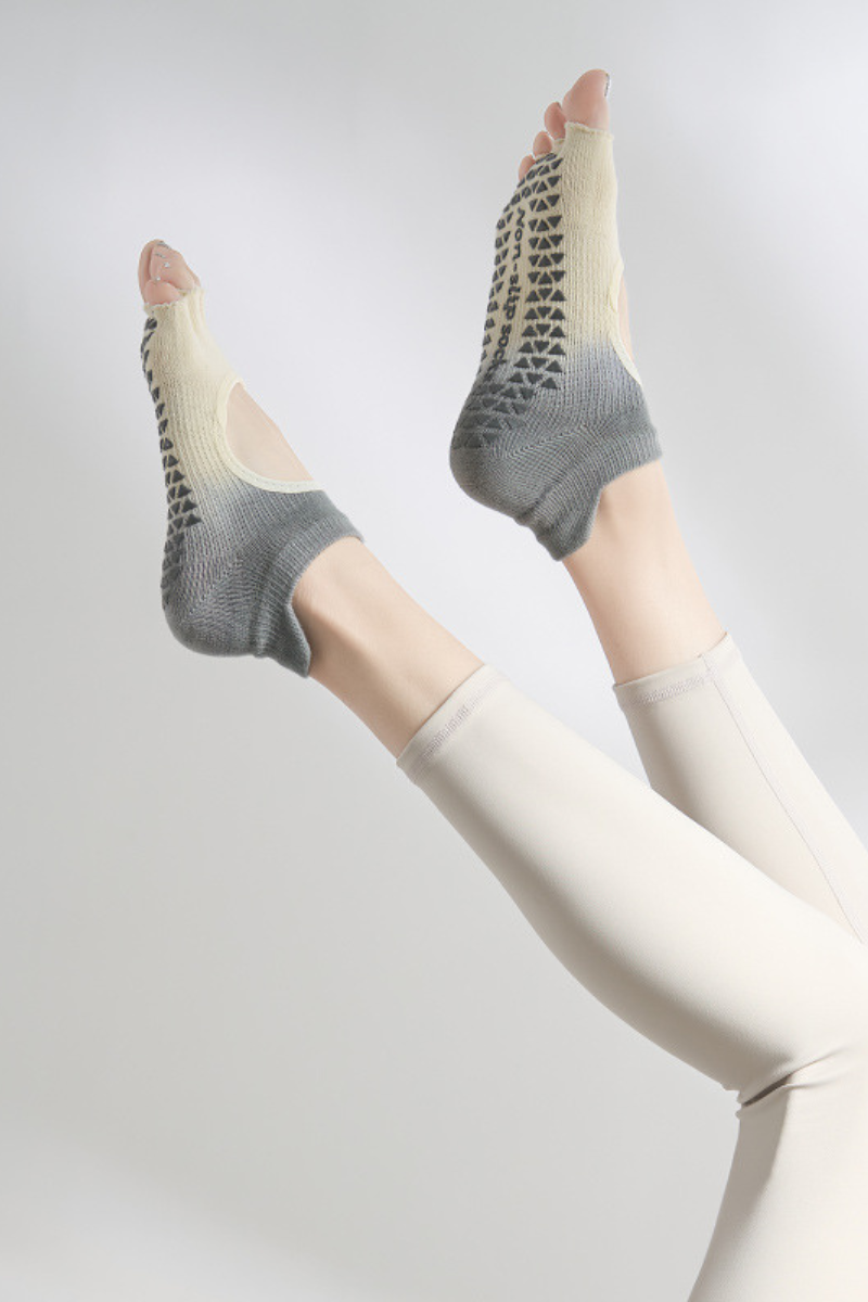 Women's Ombre Gradient Open-Toe Yoga Grip Five-Toe Socks