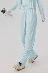 Women Summer High-Waist Lightweight Breathable Casual Pants