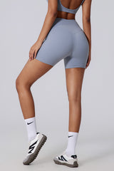 Women V-Waist High Rise Shaping Hip Lift Yoga Shorts