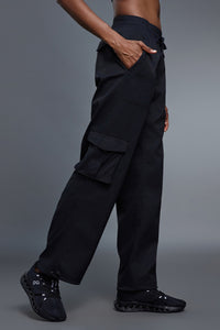 Women Fleece-Lined Cargo Jogger Adjustable-Cuff Utility Workout Pants