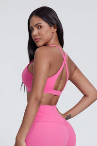 Women'S Yoga Backless Cross Stretch Bra Tank Top