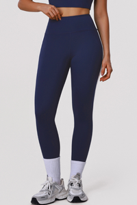 Women's High-Waisted  Side Color-Block Striped Leggings