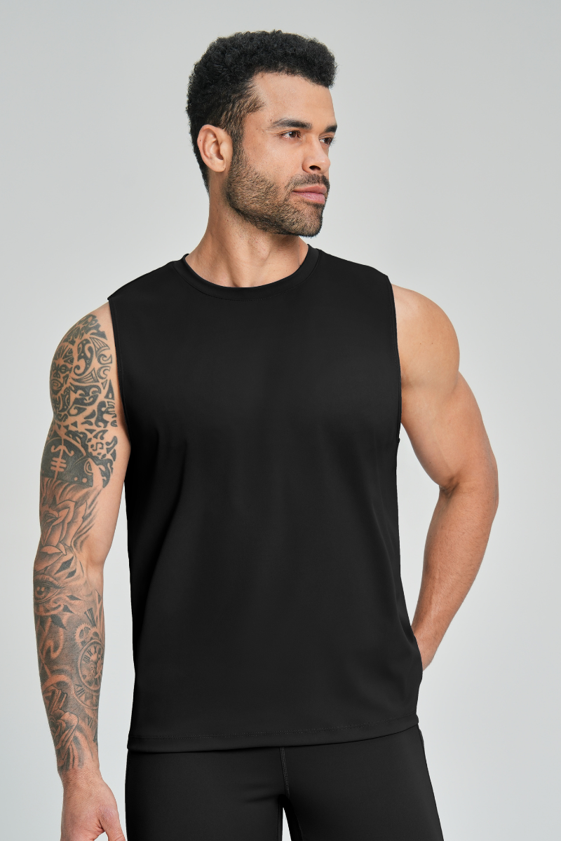 Men's Brushed Round-Neck Casual Sports Tank Top