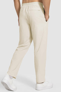 Men Loose Lightweight Quick-Dry Straight Leg Breathable High-Elastic Sports Pants