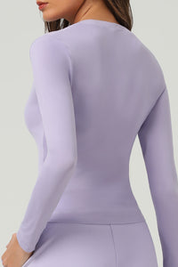 Women Ultra-Soft Slim Fit Long Sleeve Yoga T-Shirt High Elastic Workout Top
