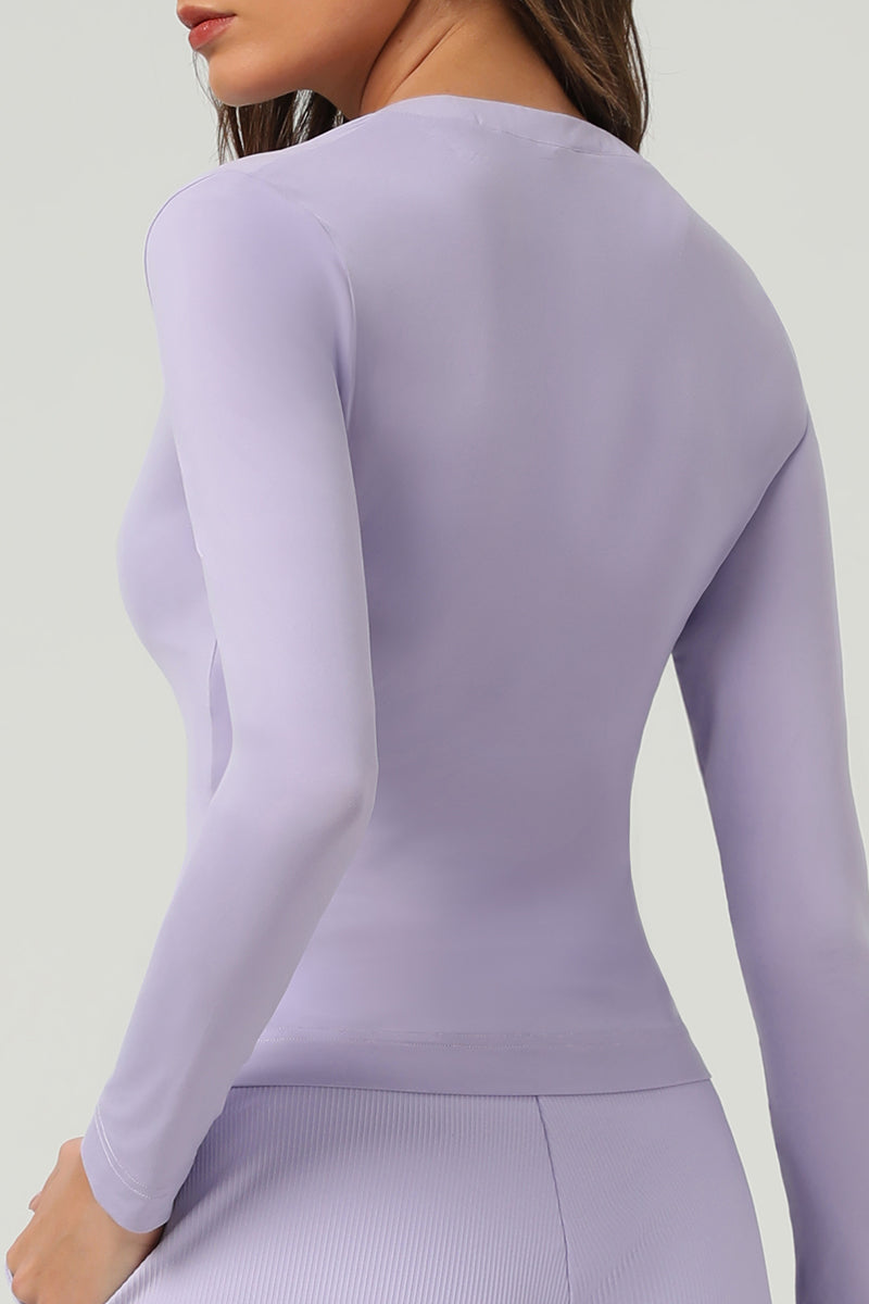 Women Ultra-Soft Slim Fit Long Sleeve Yoga T-Shirt High Elastic Workout Top
