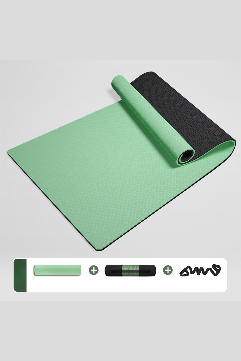 Unisex TPE Non Slip Shock Proof Yoga Mat - 3pcs Multicolor