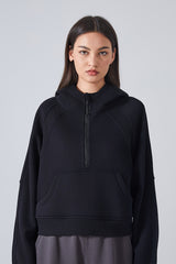 Women'S Half Zipper Loose Hoodie