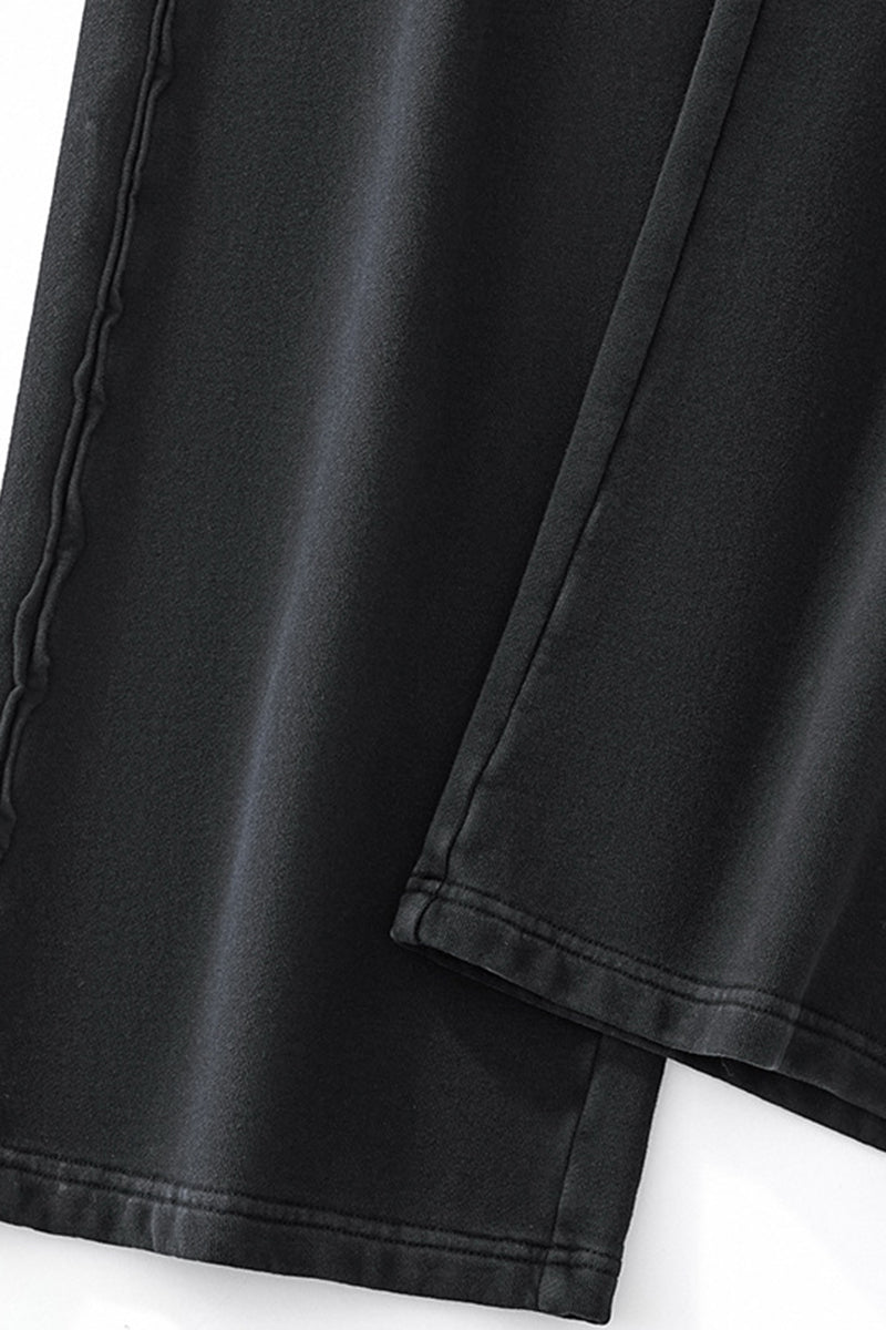 Unisex Washed Cotton Straight-Leg Jogger Pants