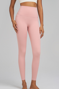 High-waist, snug-fitting athletic pants