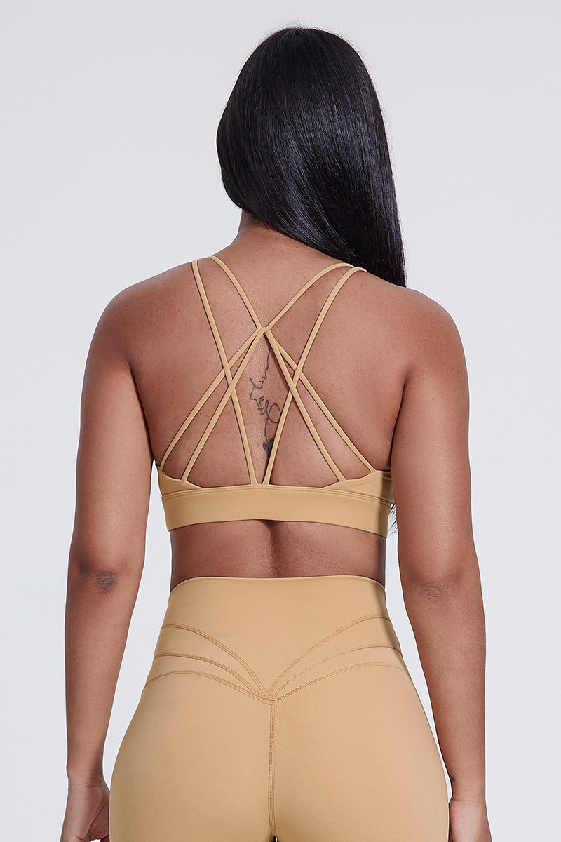 Women'S Yoga Cross Line Sports Bra Tank Top