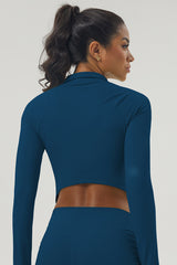 Women'S Zipper Reversible Collar Sport Jacket