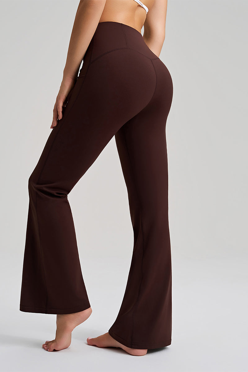 Women High-Waist Flared Butt-Lifting Naked-Feel Yoga Leggings