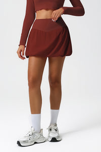 Women Quick-Dry Anti-Slip Bubble Tennis Yoga Skirt