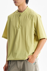 Unisex Lightweight Half Zip Stand Collar Quick Dry T-shirt
