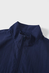 Women Stand Collar Half Zip Windproof Lightweight Workout Long Sleeve Jacket