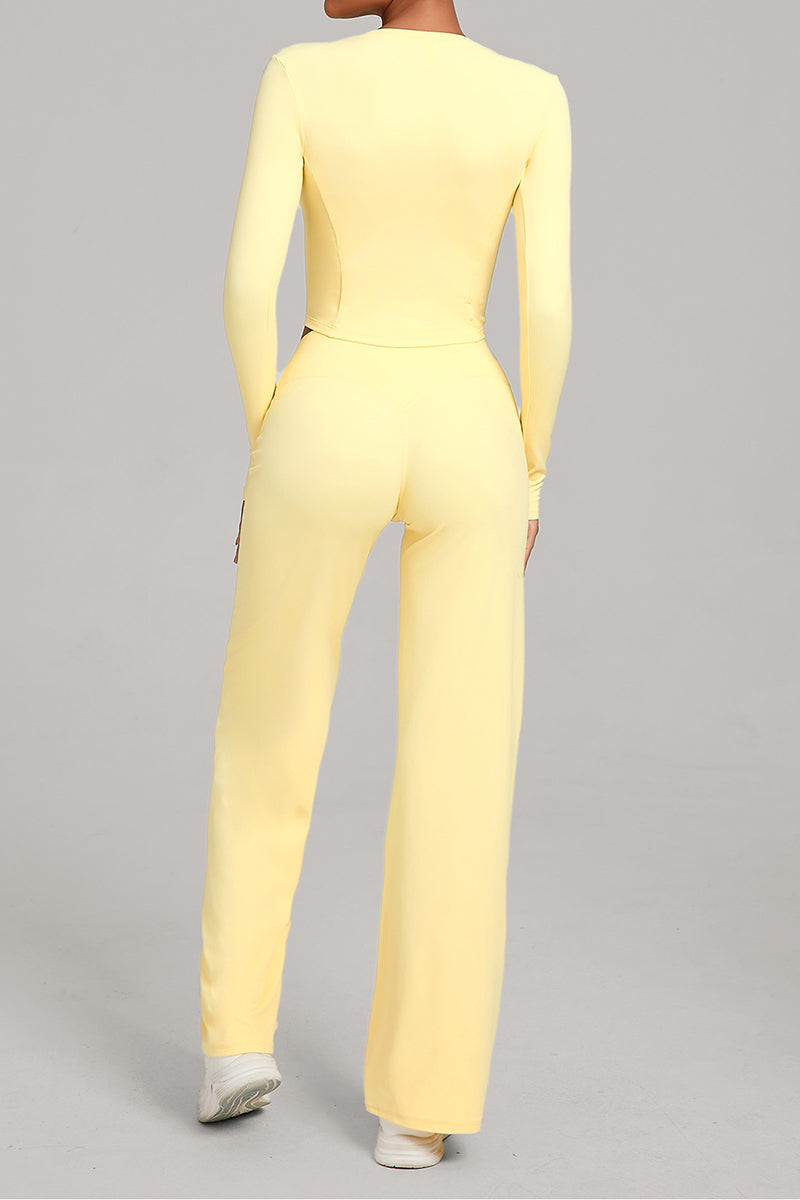 Women Naked Feel Flared Yoga Set