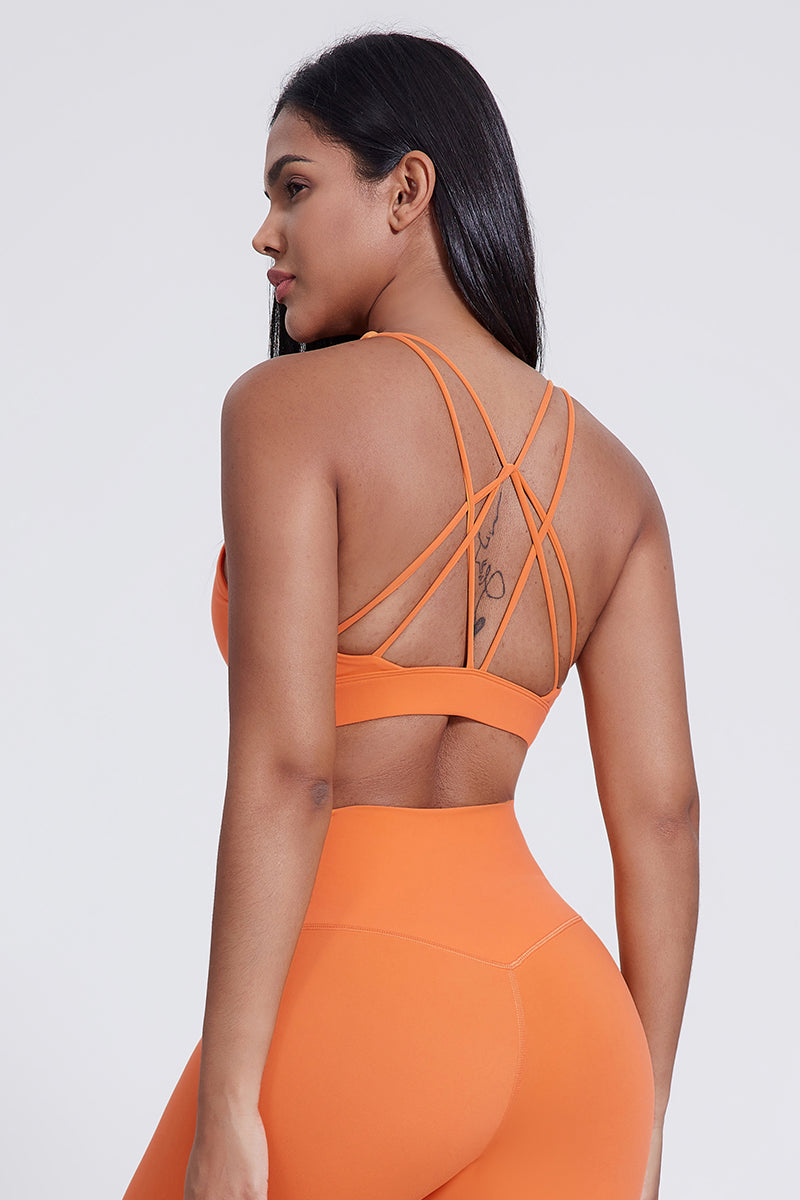 Women'S Yoga Cross Line Sports Bra Tank Top