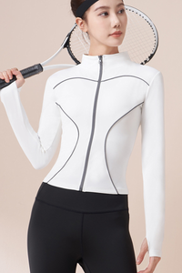 Honey peach-textured outerwear