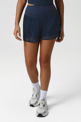 Women Lace Double Layer Anti-Slip Sport Shorts