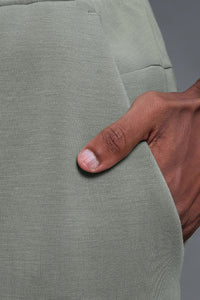 Men Air Layer Loose Straight Leg Sweatpants with Drawstring Cuffs