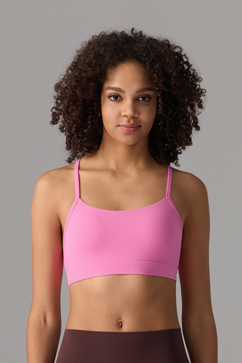 Women's Athletic Y‑Strap Back Thin Straps Sports Bra