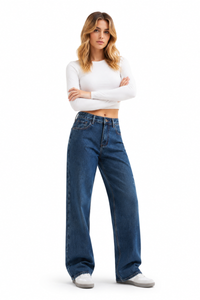 Women's High Waist Straight Leg Jeans