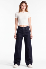Women's Fall Mid Rise Side Pocket Straight Leg Jeans