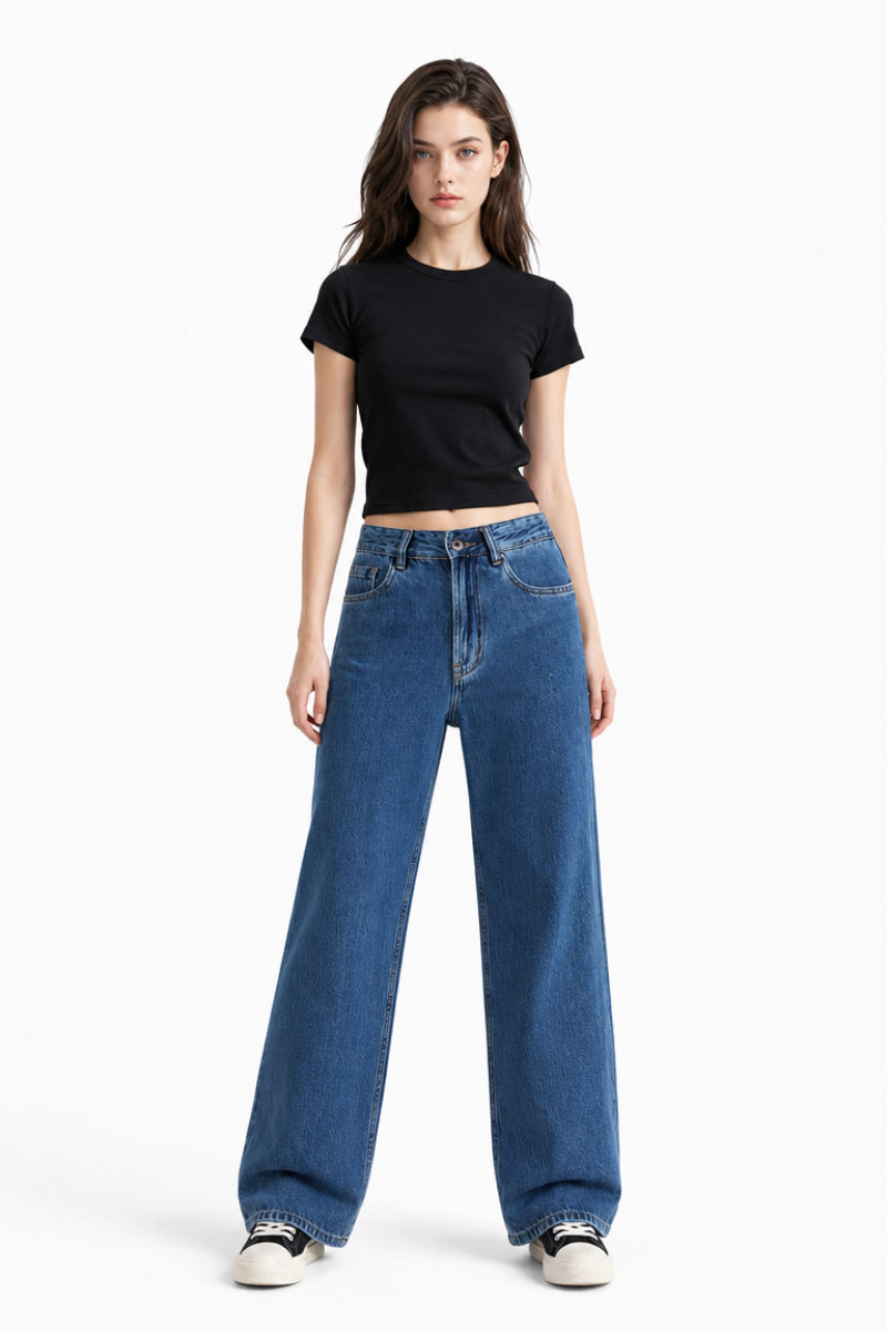 Women's Fall High Waist Soft Straight Leg Jeans