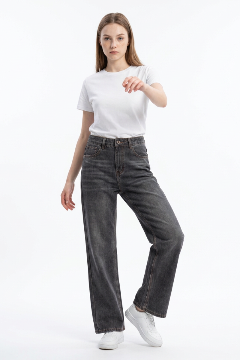 Women's  Fall Vintage Distressed Relaxed Straight Leg Jeans