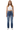 Women's Fall Washed Double-Button Panelled Jeans