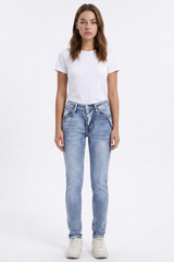 Women's Light Wash High Waist Stretch Skinny Jeans