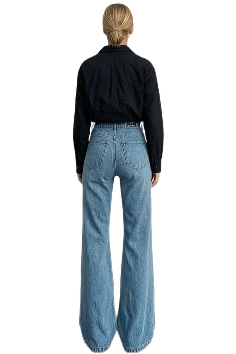 Women's Classic Wash High Waist Baggy Wide Leg Jeans