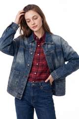 Women's Vintage Wash Relaxed Denim Jacket