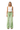 Women's Green Vintage Wash High-Waisted Wide-Leg Jeans