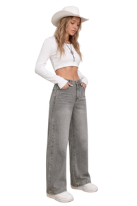 Women's Classic High-Waisted Relaxed Fit Wide-Leg Jeans