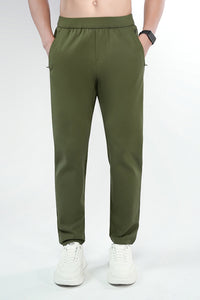 Men High-Waist Warm Quick-Dry Outdoor Running Training Pants