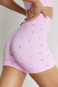 Women's Cherry Print Cami Sports Shorts