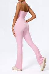Women's Halter Neck Flared Leg Jumpsuit