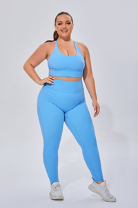 Plus Women's Sports Bra & Butt-Lifting Yoga Leggings Set