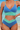 Women's V-Neck Color Block Crossover High Waisted Bikini