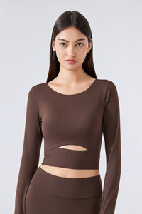 Women'S Yoga Slim Fit Long Sleeved Thumbhole
